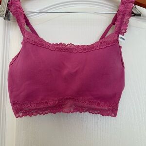 PINK Victoria's Secret Fuchsia Lace Bra Size Medium